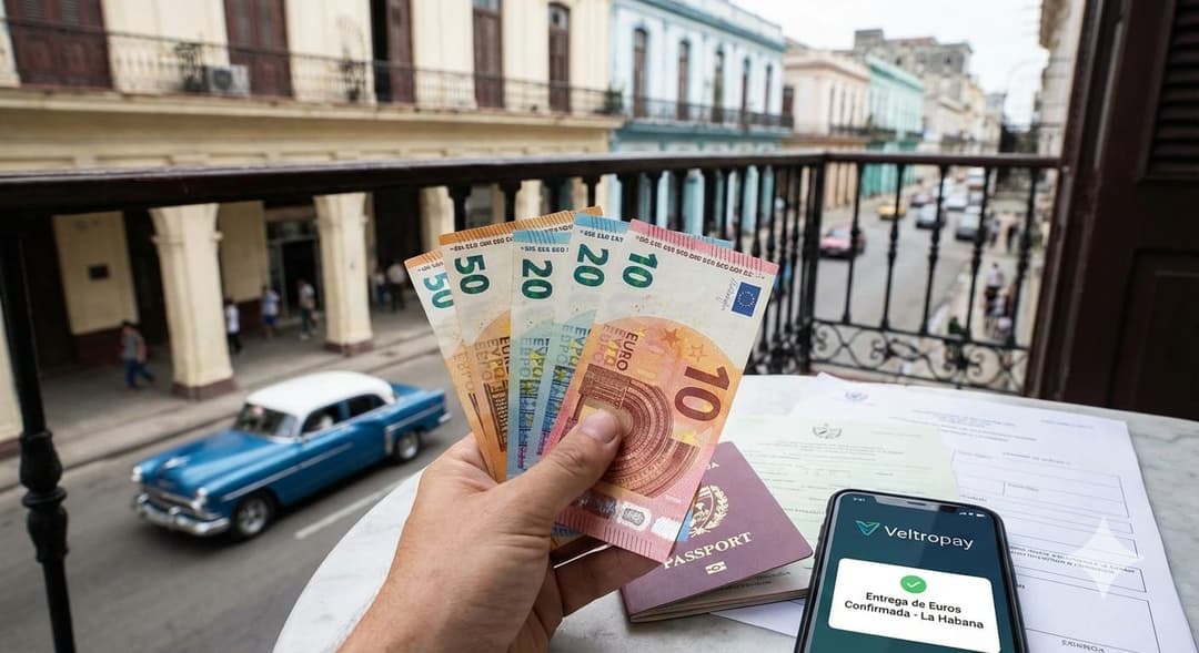 Cómo enviar Euros en efectivo a La Habana en el mismo día: La ventaja exclusiva de Veltropay